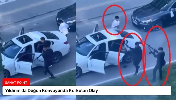 Yıldırım’da Düğün Konvoyunda Korkutan Olay
