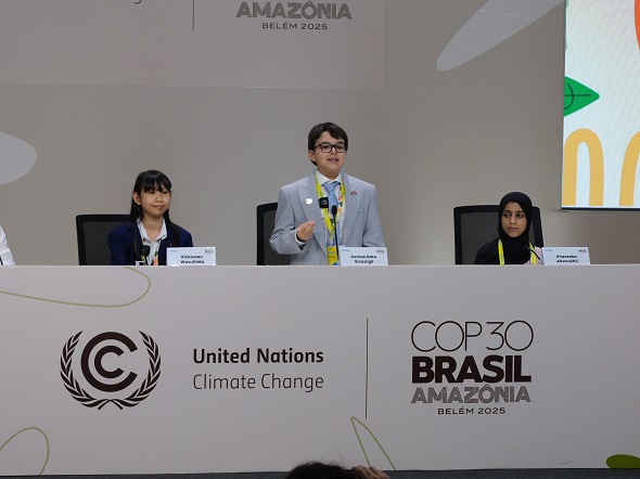 12 yaşındaki Osman Batu Sivaslıgil, COP30 İklim Zirvesi’nde dünya liderlerine hitap etti